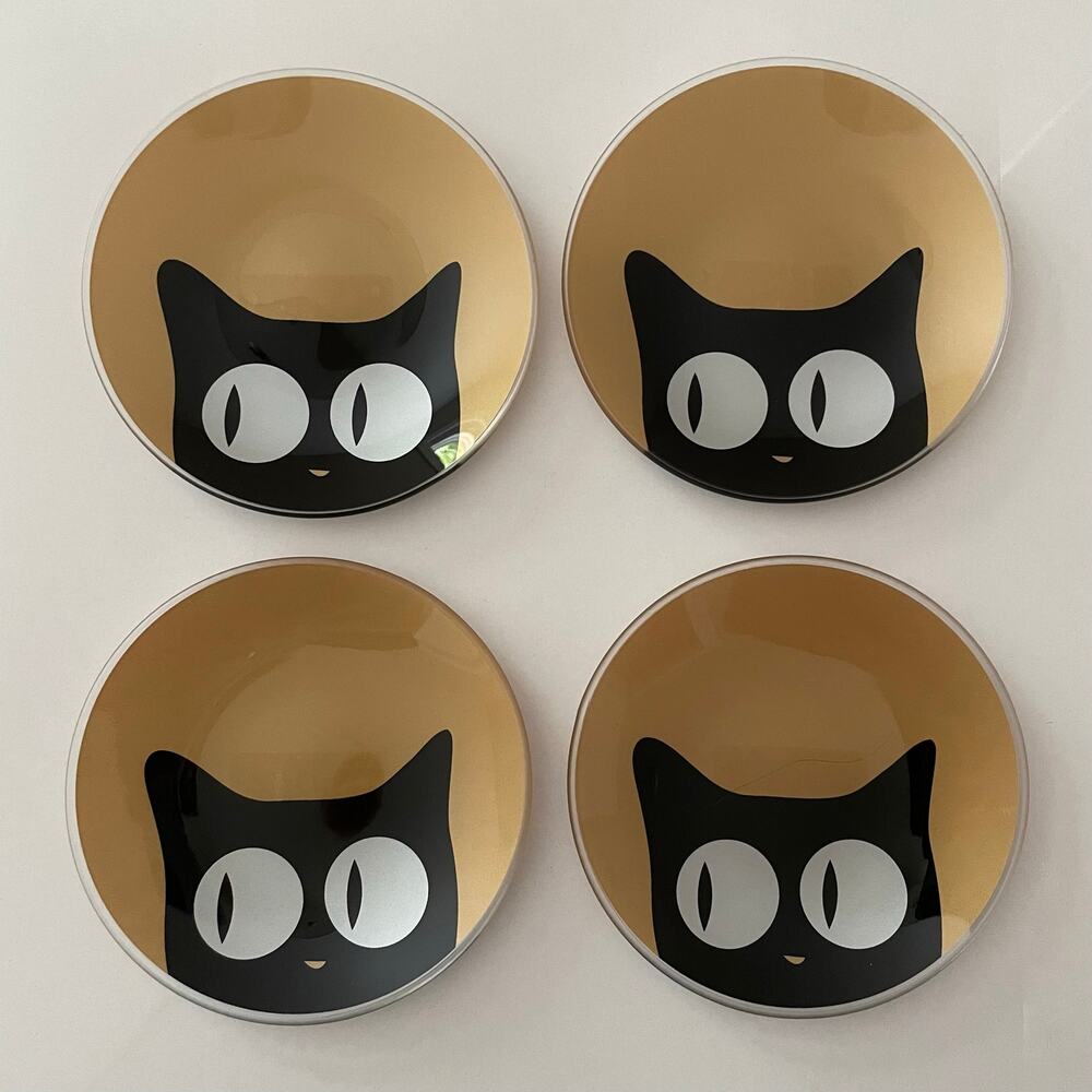 Cat Eyes Mini Plates by Miya Company Japan Dessert Trinkets Porcelain